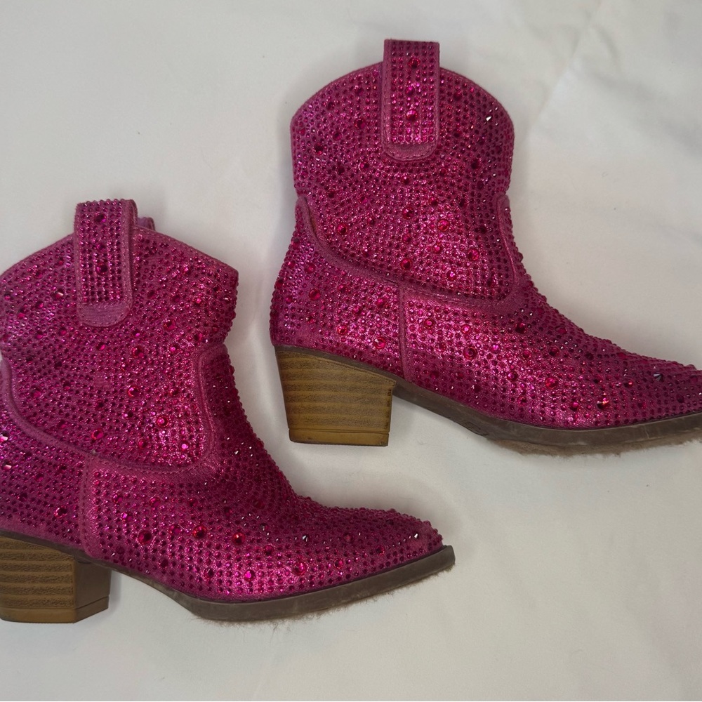 Link Kids Pink Rhinestone Boots - Picture 2 of 5